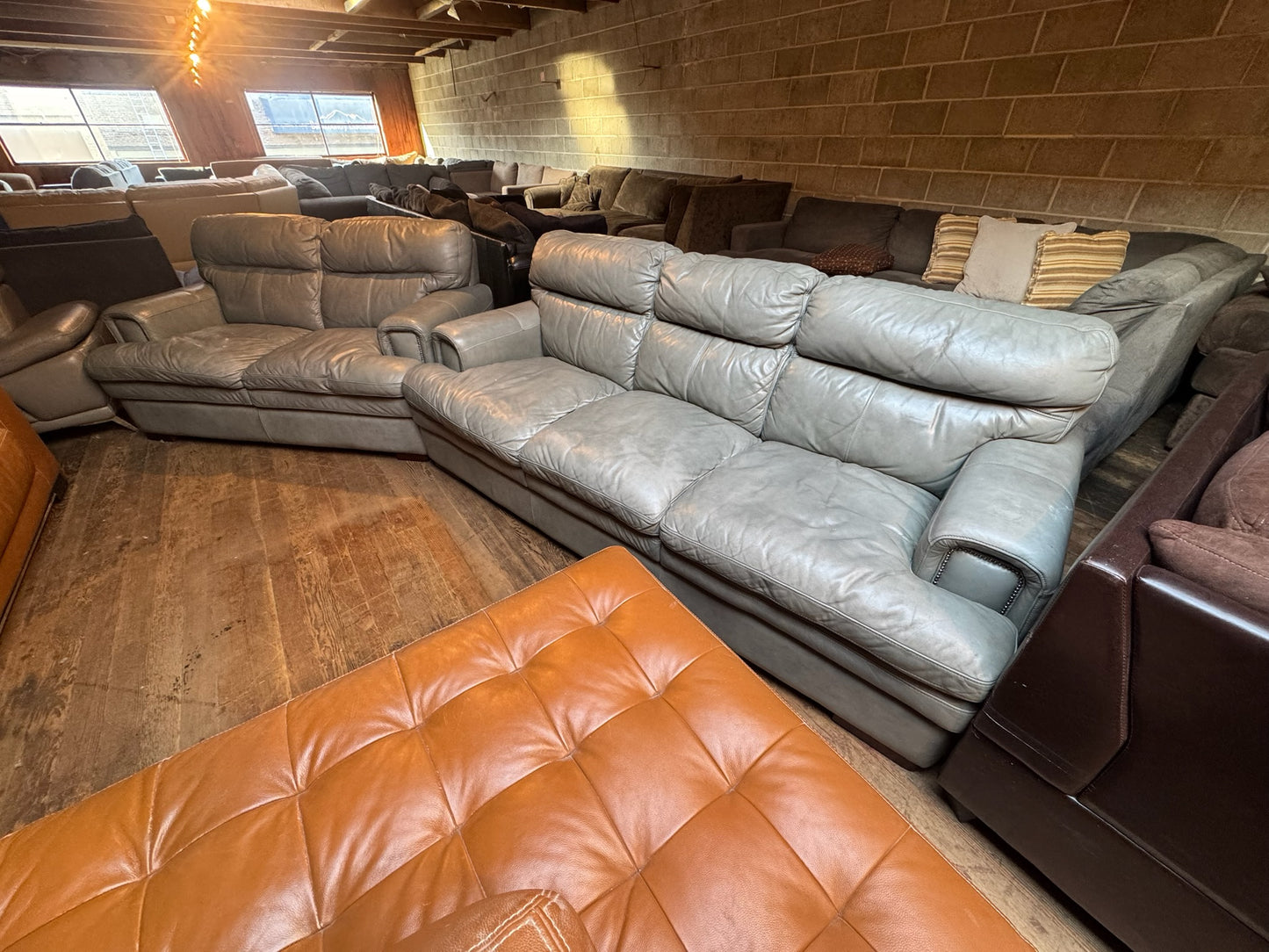 Leather Couch Set (DELIVERY OFFERED)