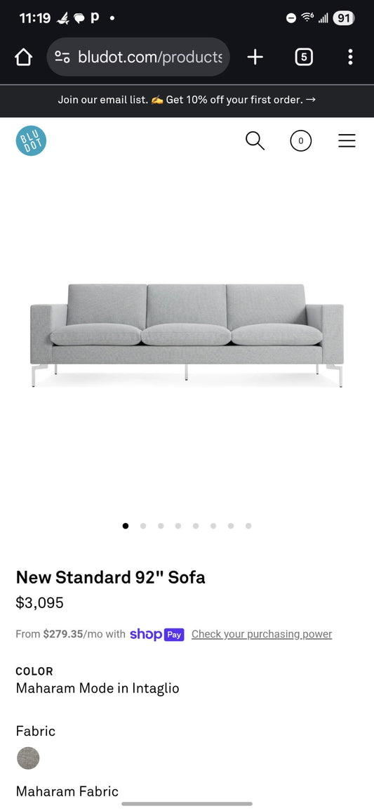Couch (DELIVER OFFERED)